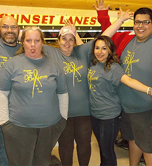 groupshot - Telmate volunteers at bowling alley