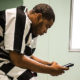 inmate using tablet